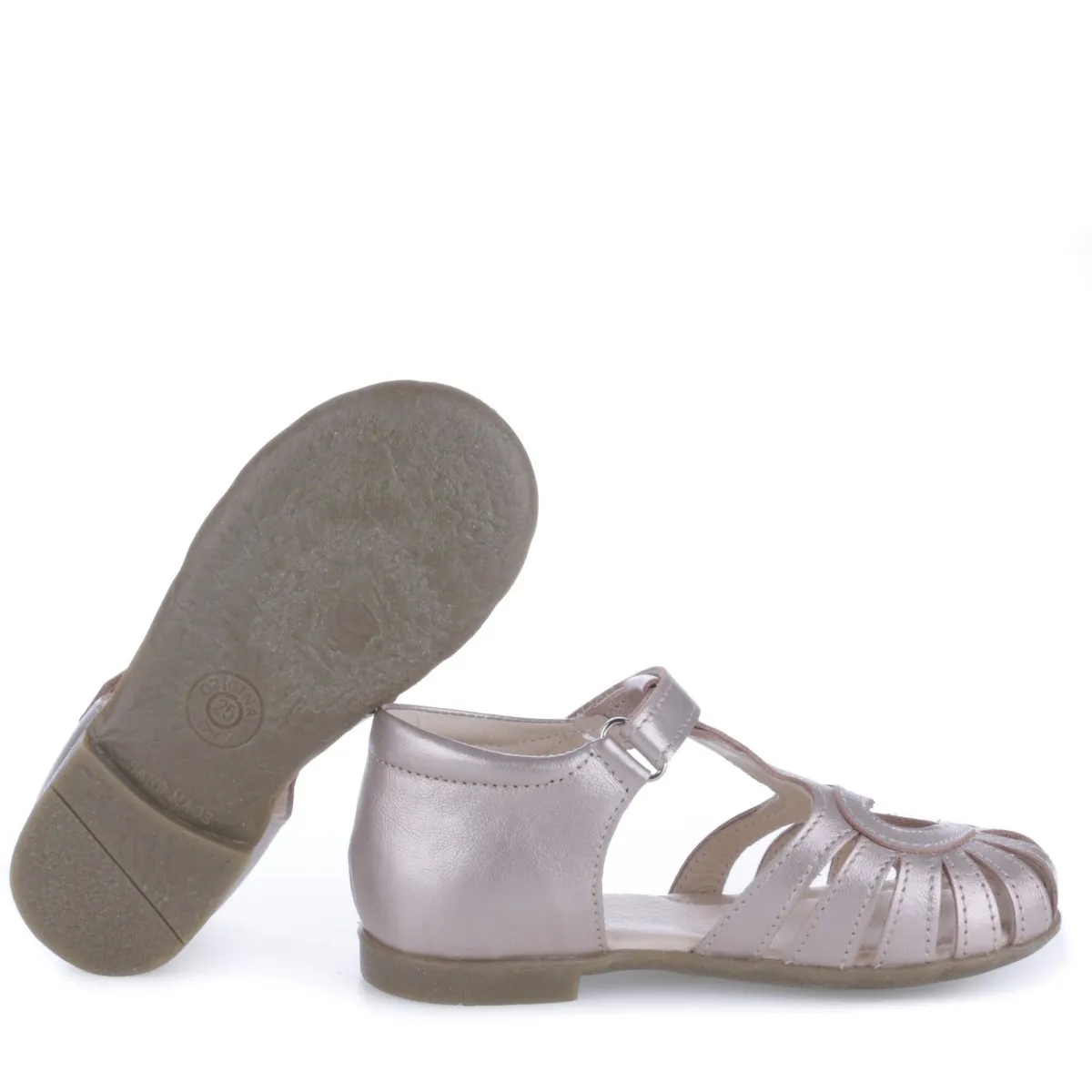 (2635-16) Emel Metallic closed sandal