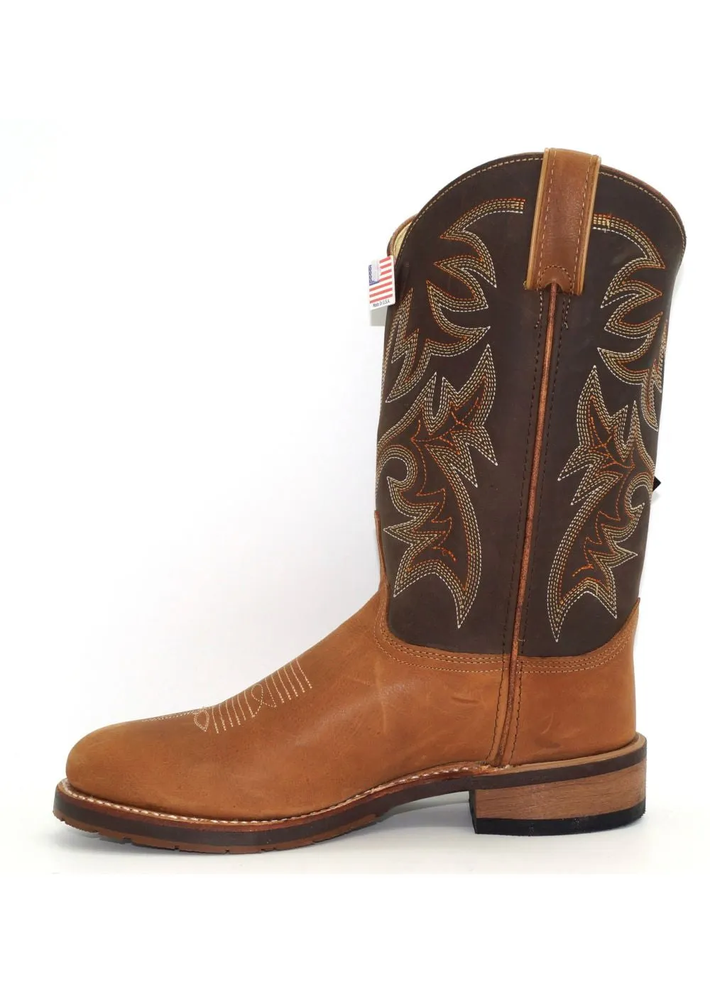 'Abilene' Men's 11" Cowhide Round Toe - Tan / Brown