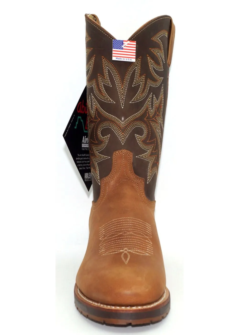 'Abilene' Men's 11" Cowhide Round Toe - Tan / Brown