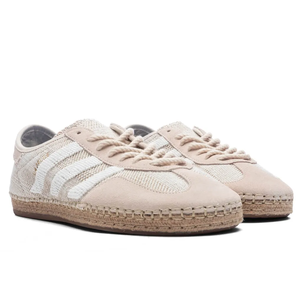 Limited Edition Adidas x Clot Gazelle Sneakers - Halo Ivory/White/Blue Bird