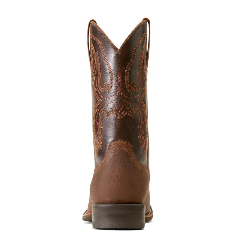 'Ariat' Men's 11" Sport Stratten Western Round Toe - Sorrel Crunch / Bitter Brown