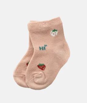 Baby Girl Socks Pair - Dusty Pink