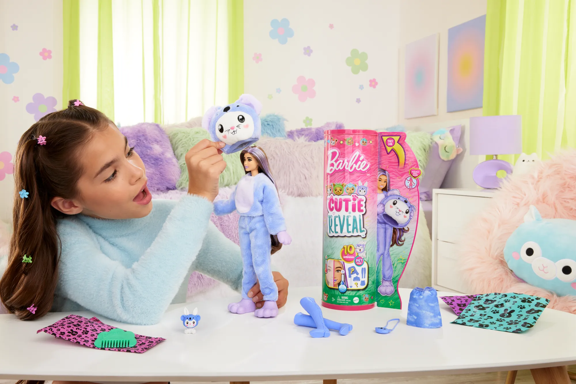 Barbie Cutie Reveal Costume-Themed Doll & Accessories With 10 Surprises, Bunny As A Koala