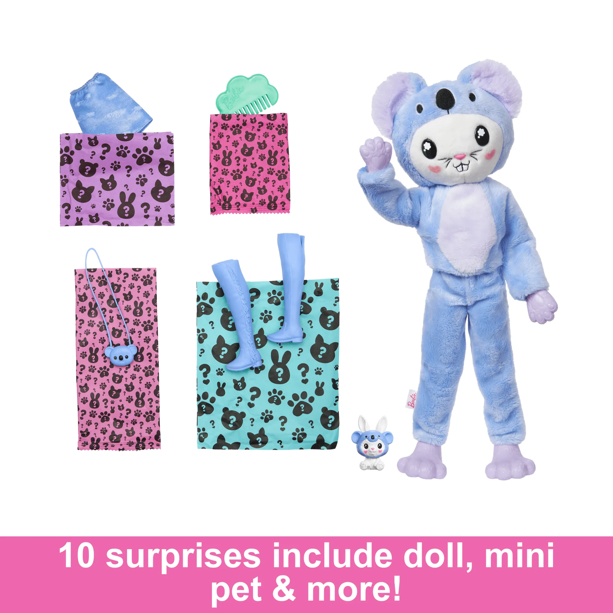 Barbie Cutie Reveal Costume-Themed Doll & Accessories With 10 Surprises, Bunny As A Koala