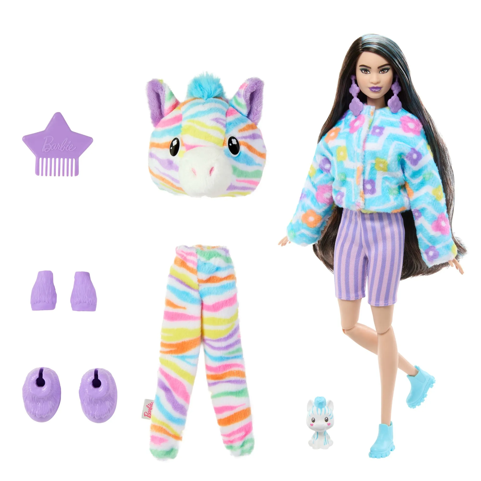 Barbie Cutie Reveal Zebra Doll & Accessories, Color Dream Series With 10 Surprises