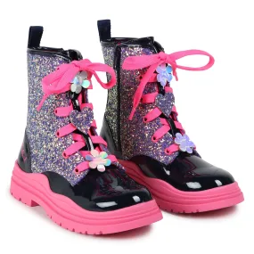 Billieblush Girls Pink And Navy Ankle Boots U20657