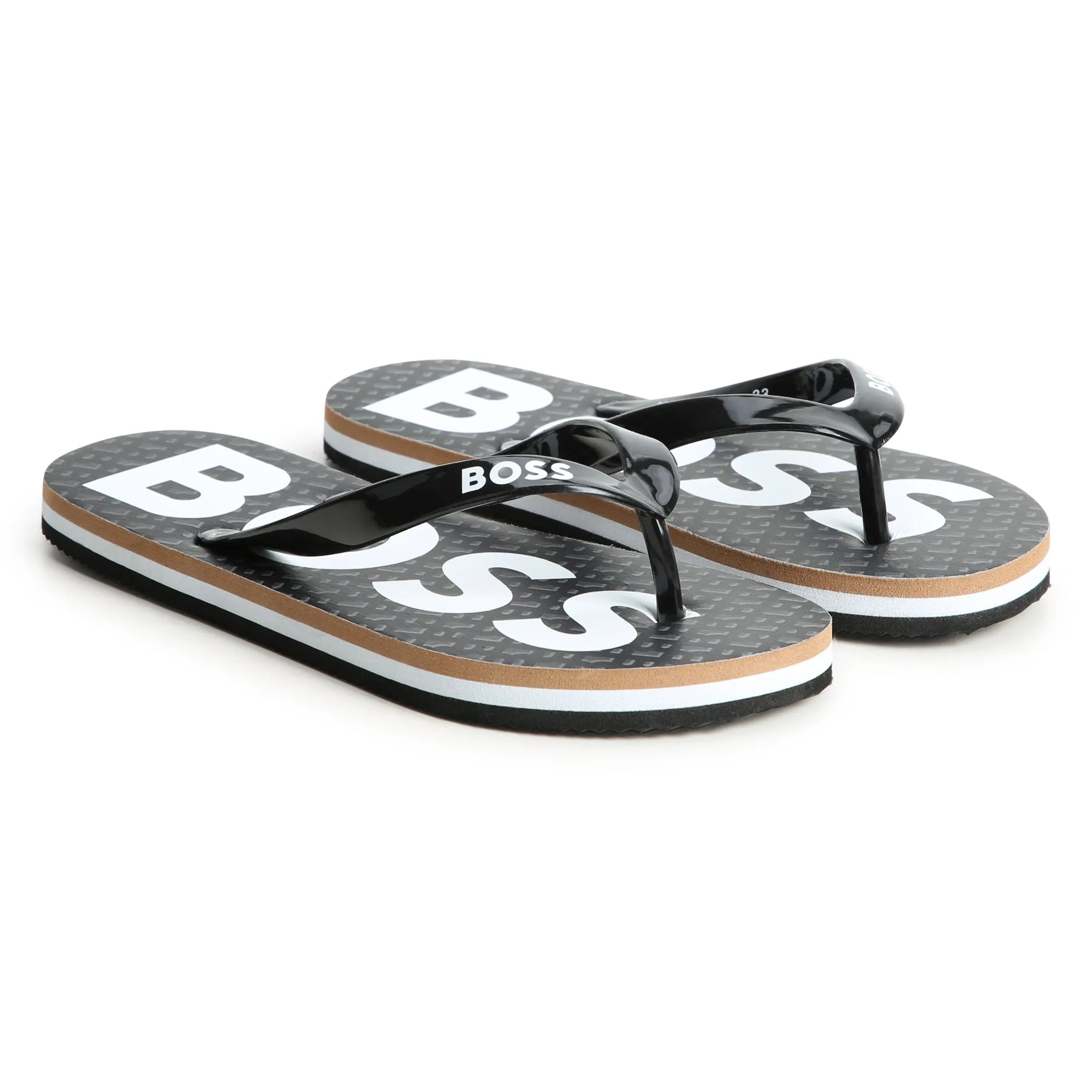 Black Logo Flip Flops