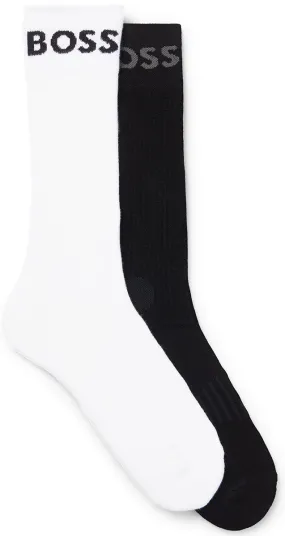 Boss 2 Pair Sport Socks In Black White For Men