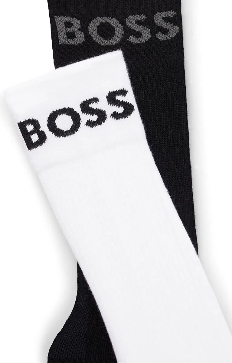 Boss 2 Pair Sport Socks In Black White For Men