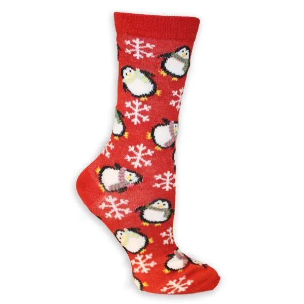 Christmas Penguins Women’s Holiday Sock