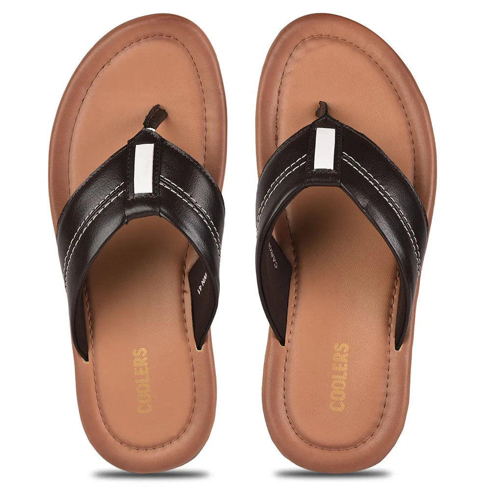 Coolers By Liberty CAROL Casual Brown Flip-Flop Slippers & Flip-Flop For Men