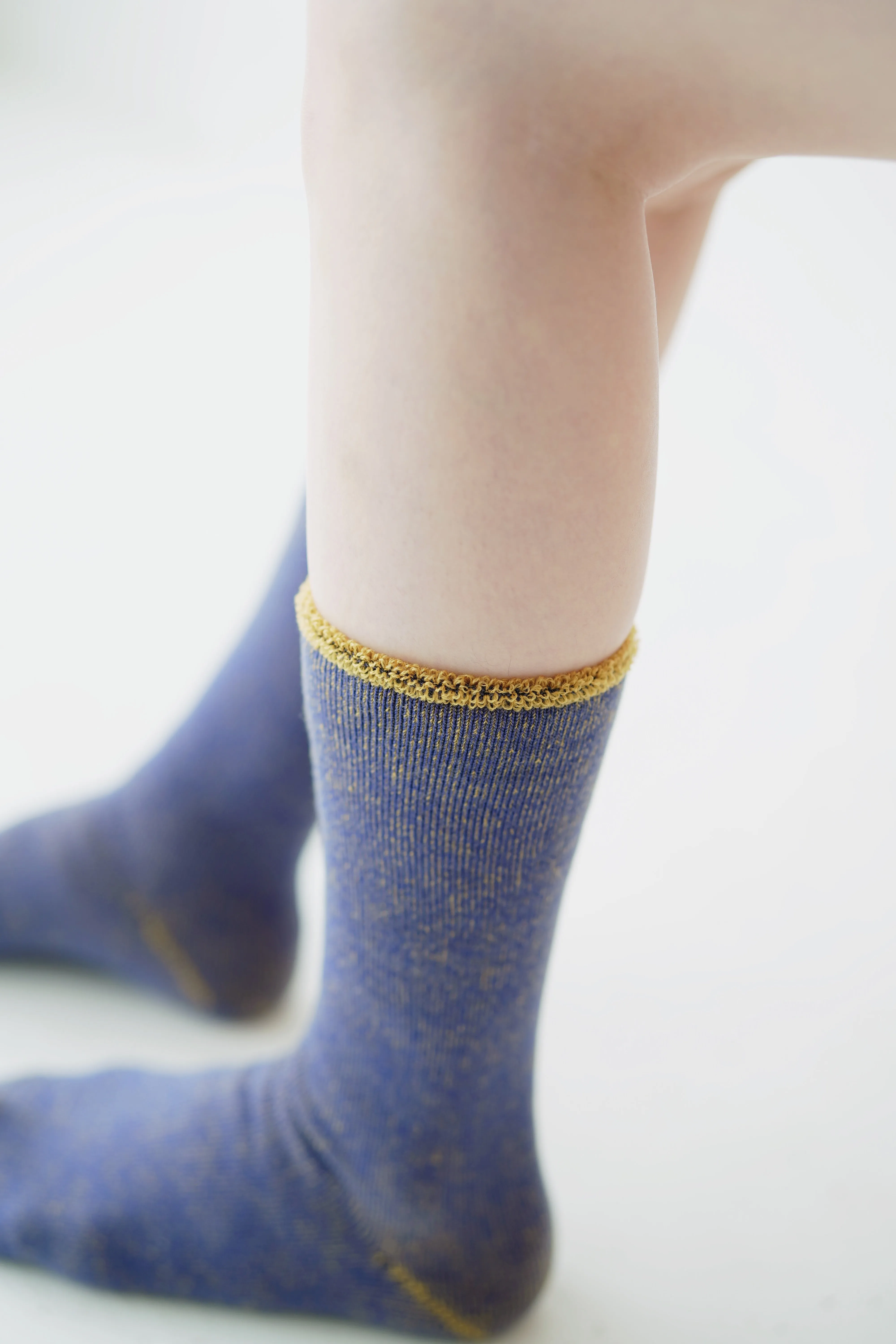 Cotton Wool Pile Socks - Lapis Lazuli