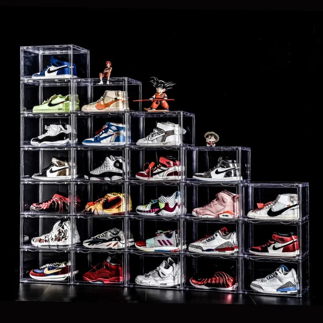 CT SNEAKER BOX SIDE DROP DISPLAY (2 BOXES) - ALL CLEAR ACRYLIC