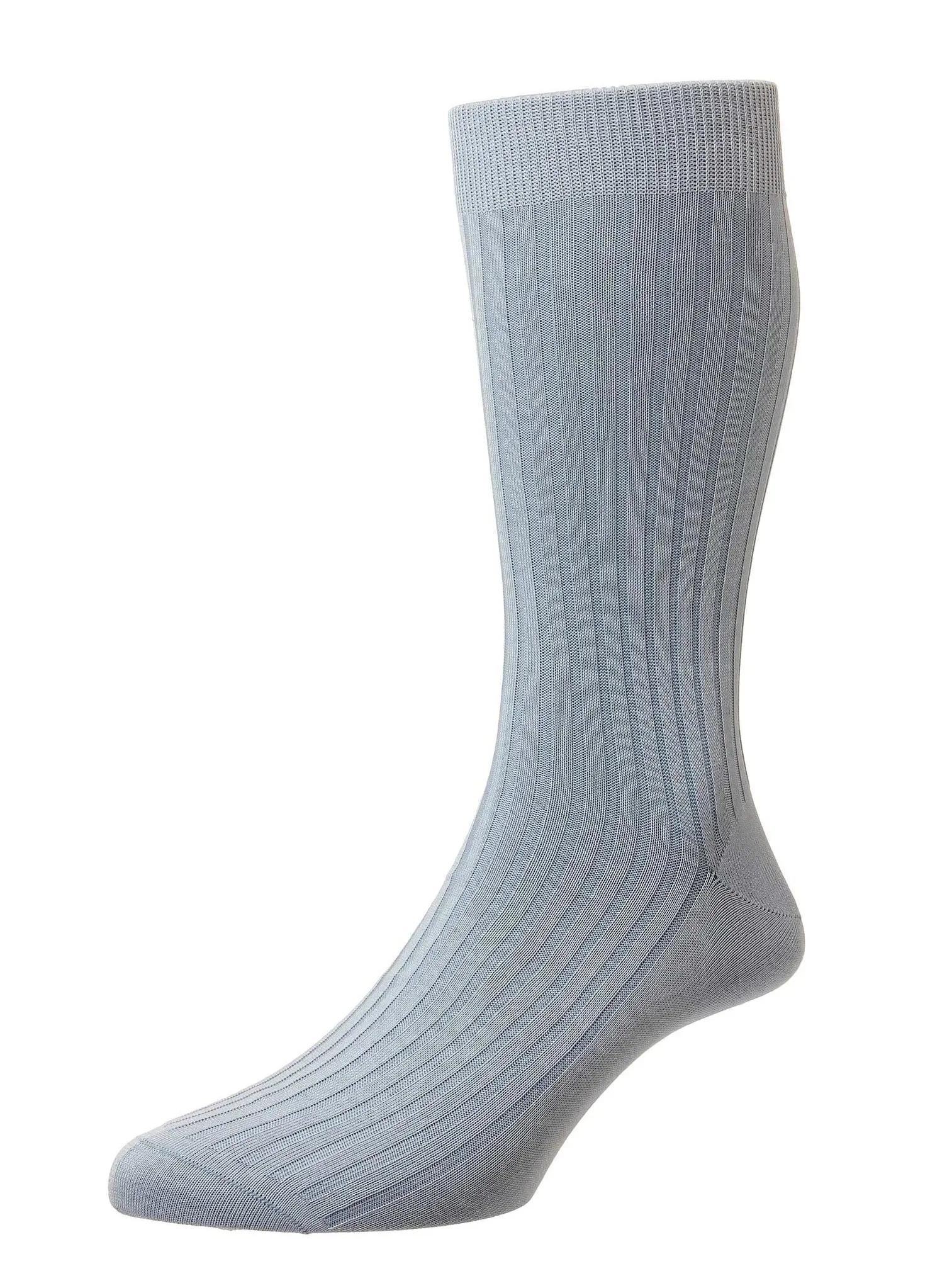 DANVERS | Classic 5x3 Rib Mercerised Cotton | Sky Blue