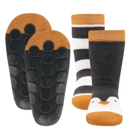 Ewers Brown Penguin Anti Slip Socks 啡色小企鵝防滑襪 (2對）