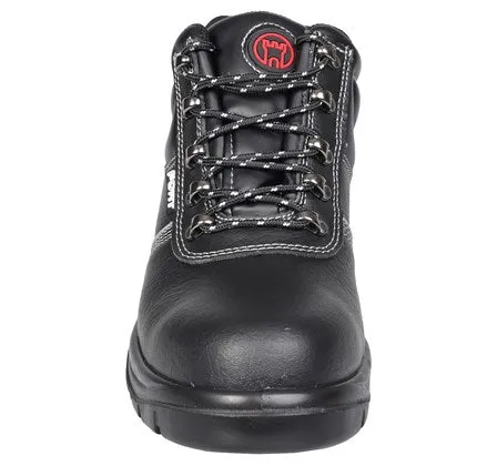 Fort Workforce Leather Safety Boots-BLACK