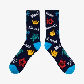 Island Vibes Hawaii Men's & Women's Crew Socks