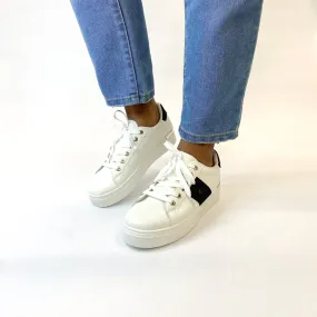 KG white/black platform sneaker