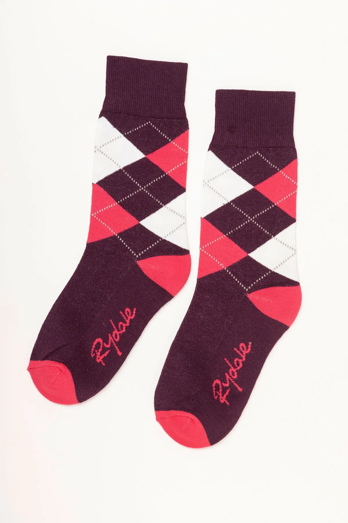 Ladies Argyle Ankle Socks