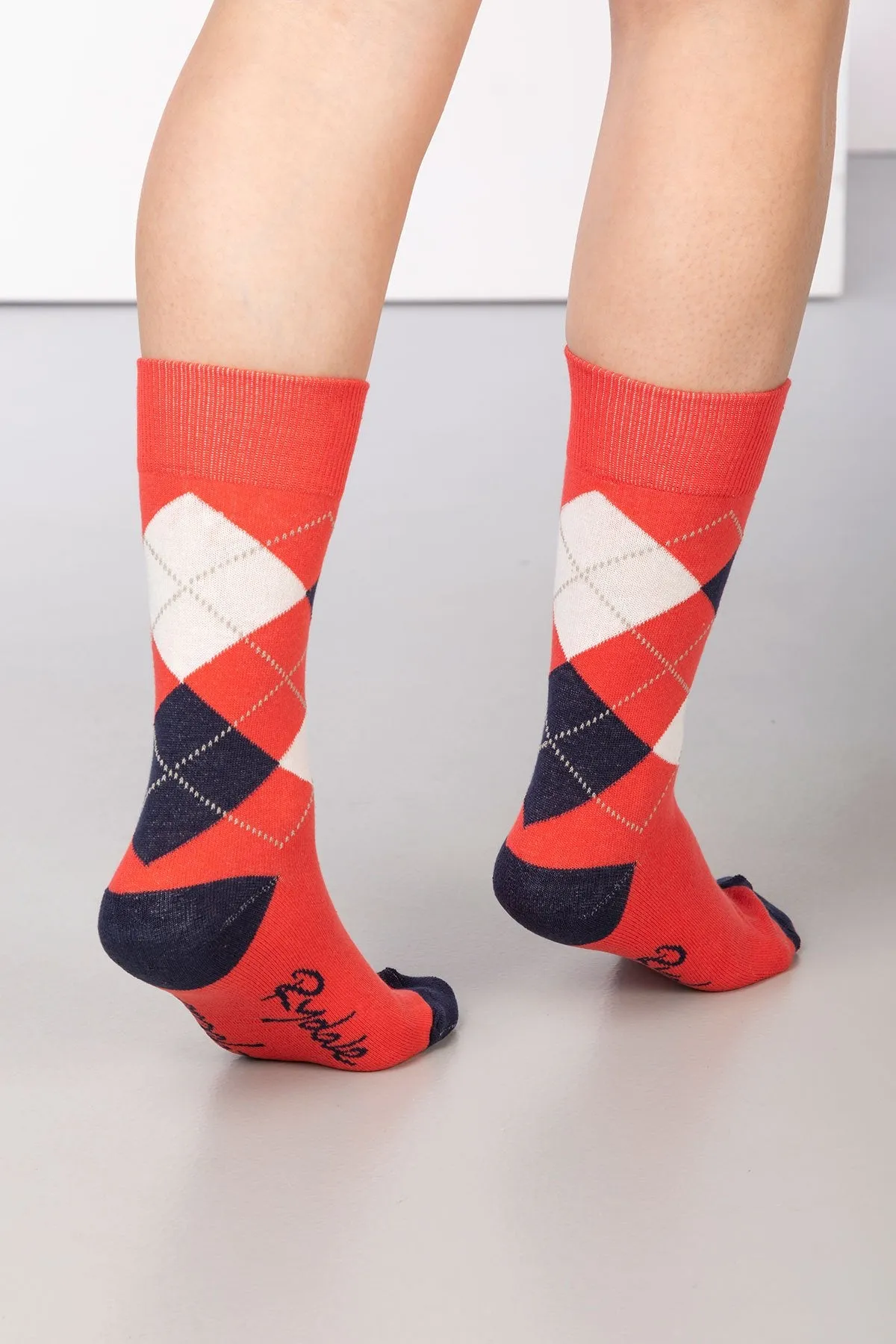 Ladies Argyle Ankle Socks