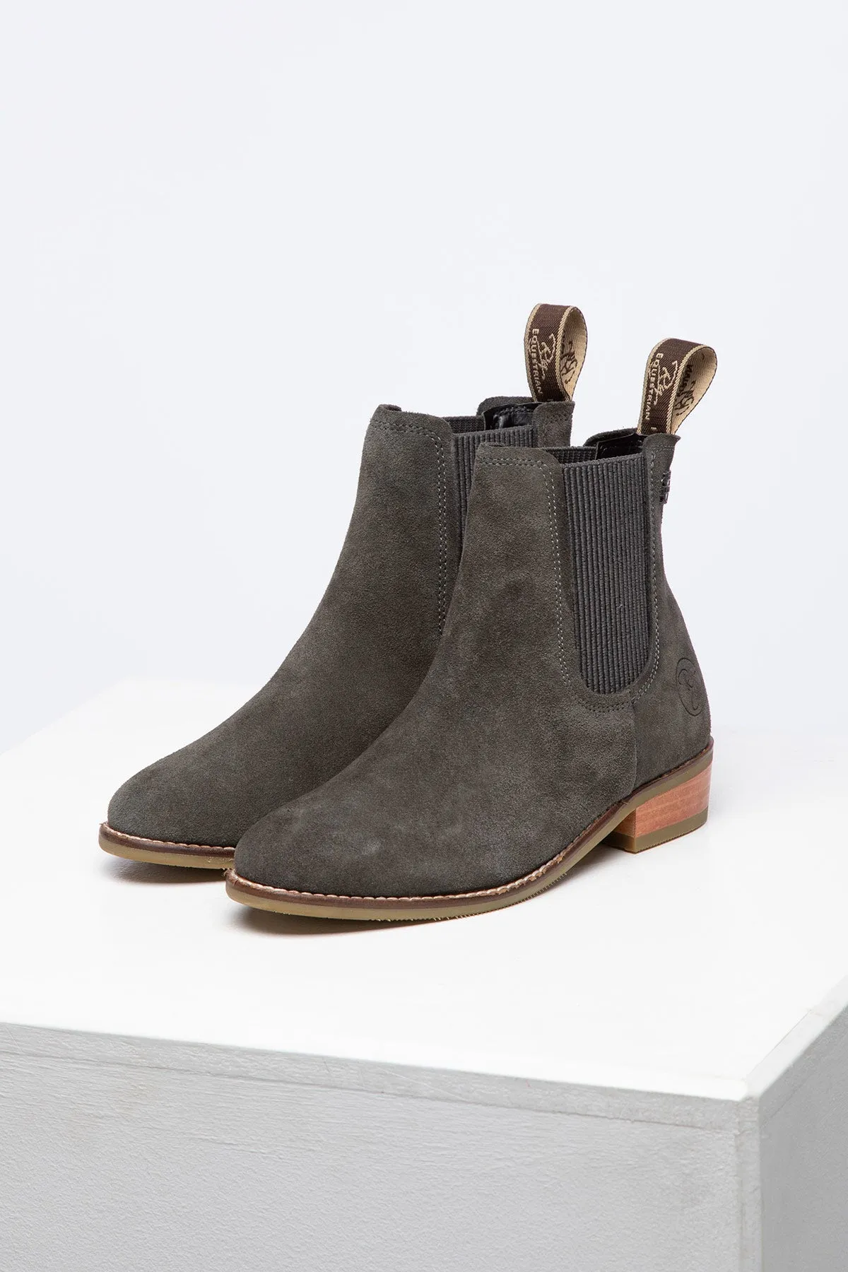 Ladies Heeled Suede Chelsea Boots - Rievaulx