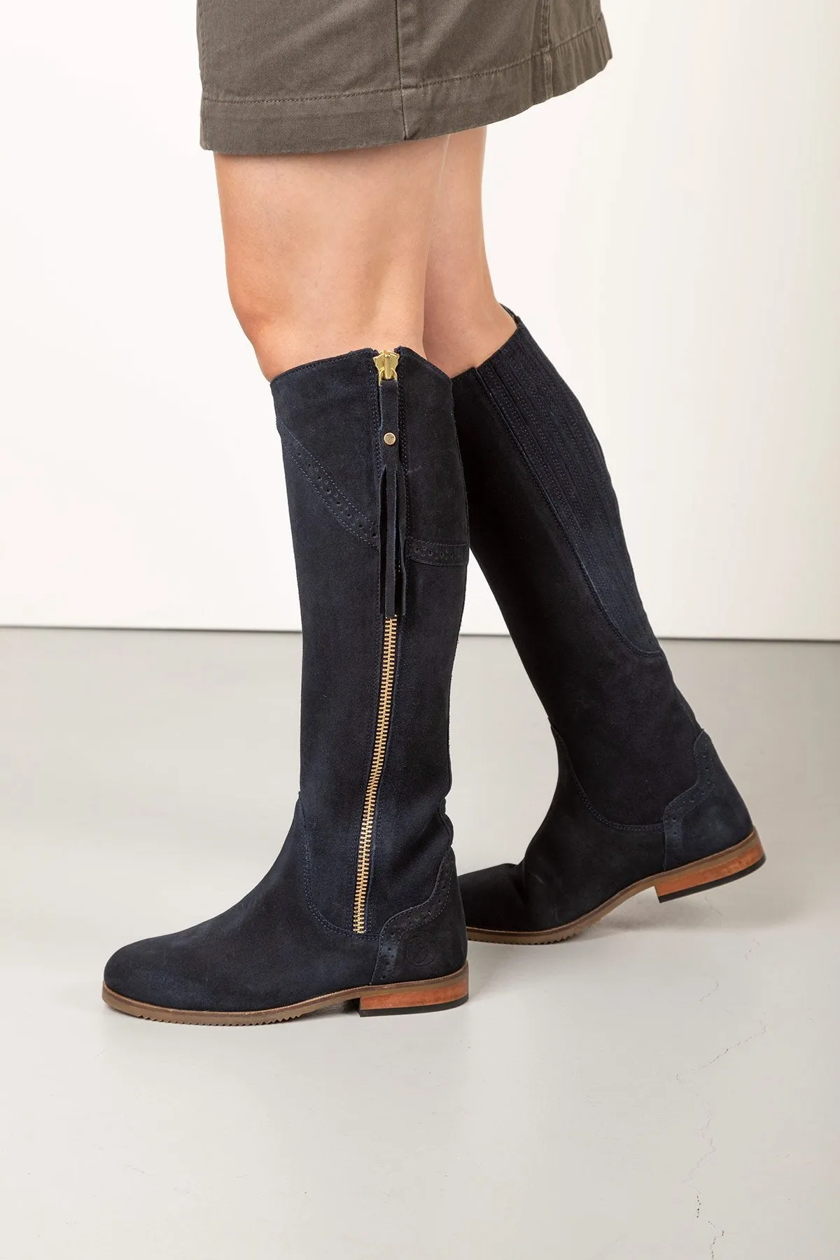 Ladies Suede Spanish Riding Boots - Rievaulx