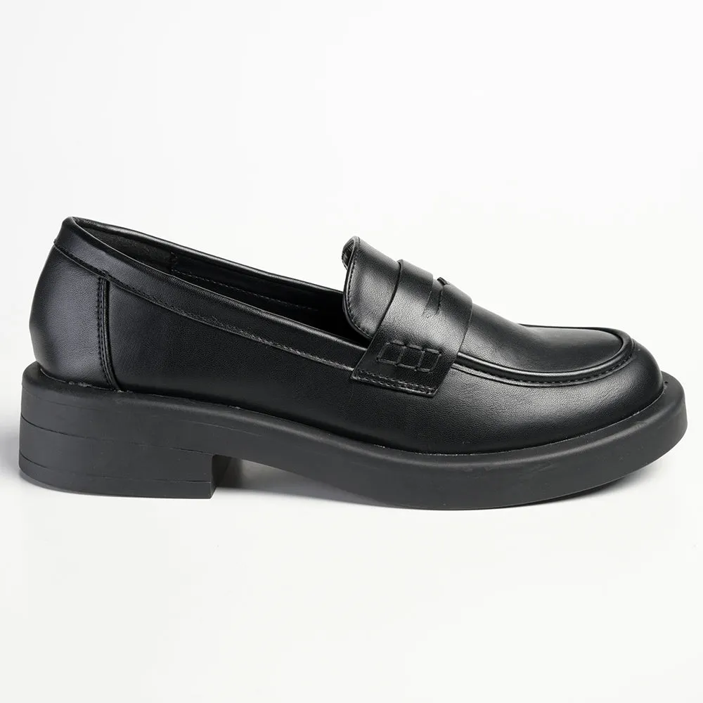 Madison Blessing Ladies Slip On Loafers - Black