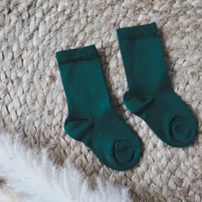 Meia Pata Plain Bottle Green Knee Socks