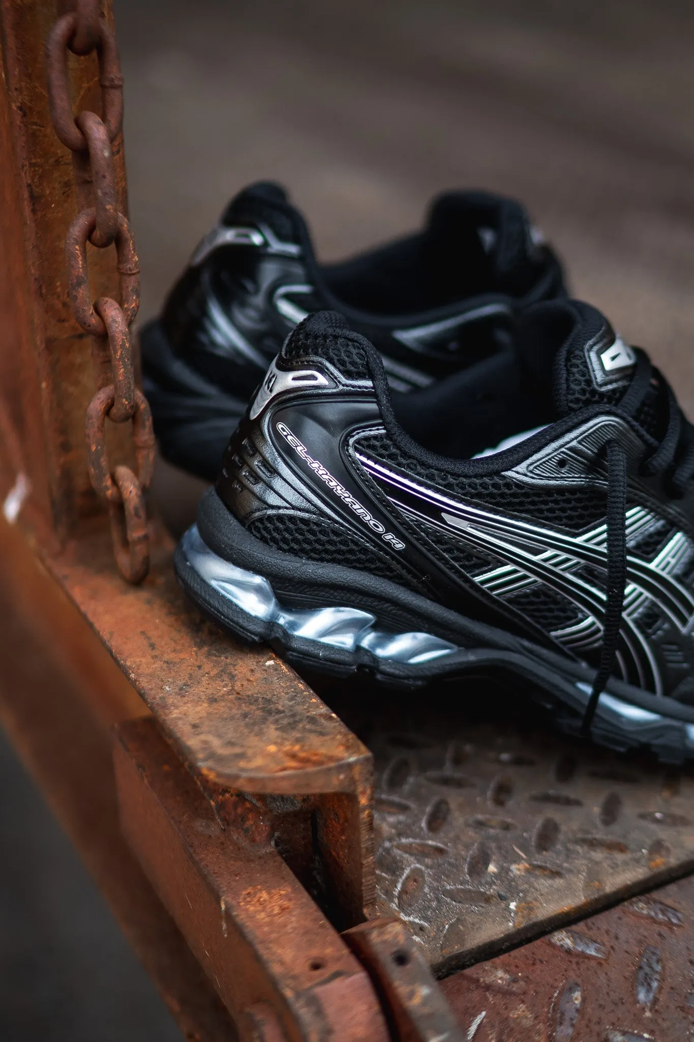 Mens Asics Gel-Kayano 14 (Black/Pure Silver)