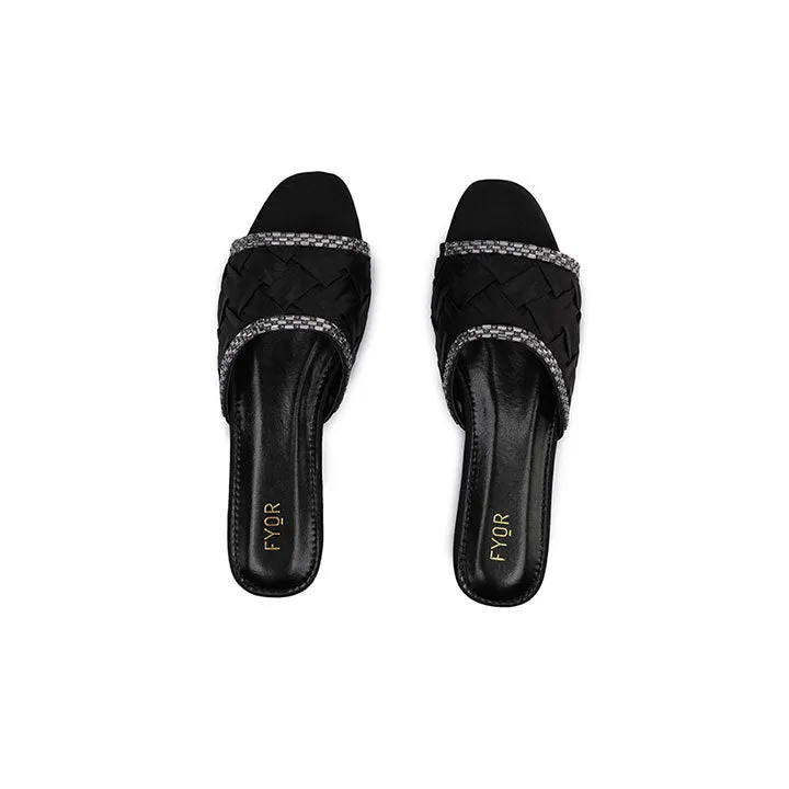 Mirror Embellished Woven Sandal MY 263