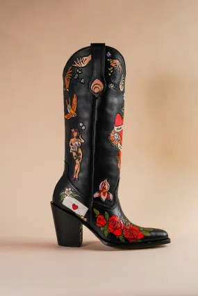 Midnight Doodle Cowboy Boot - My Body, My Choice Collection