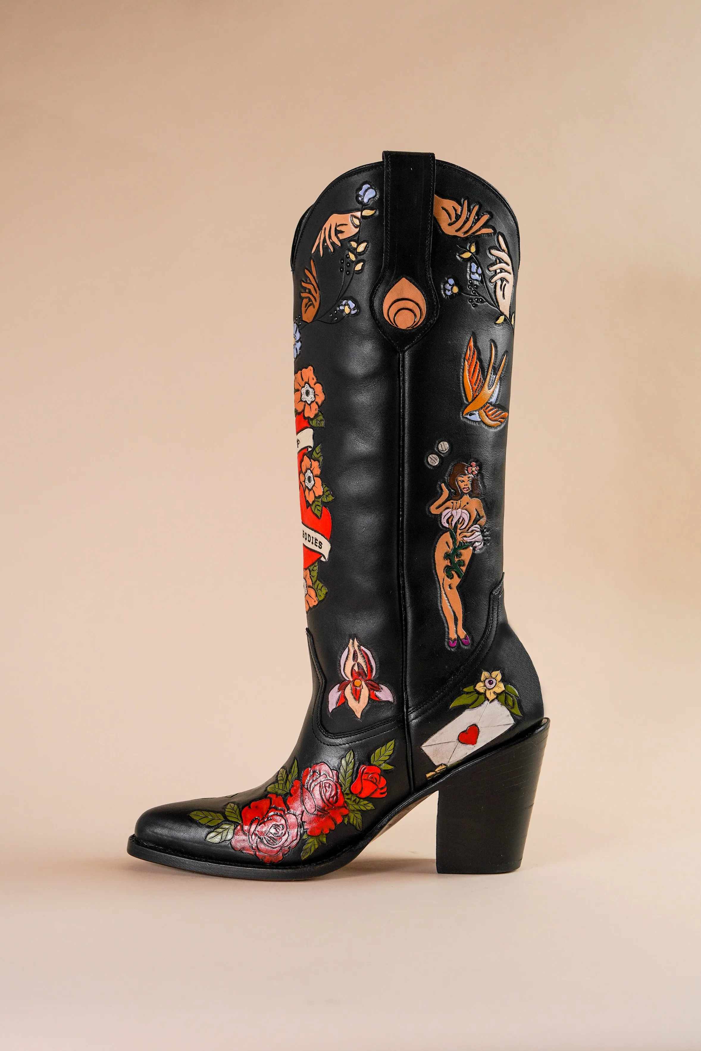 Midnight Doodle Cowboy Boot - My Body, My Choice Collection