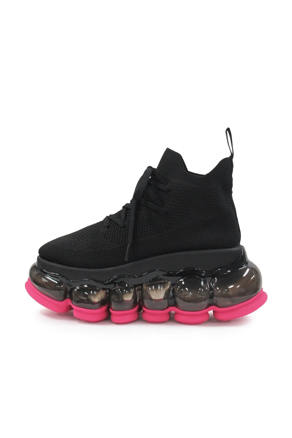 New "Jewelry" High Shoes / NeonPink Black