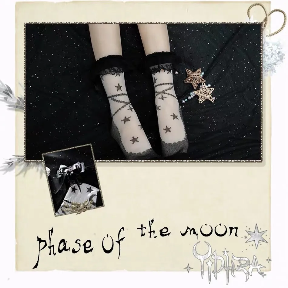 Phase of the moon Lolita socks