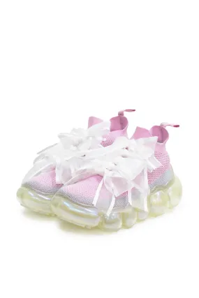 "Jewelry" Ribbon Shoes / Aurora PinkGray