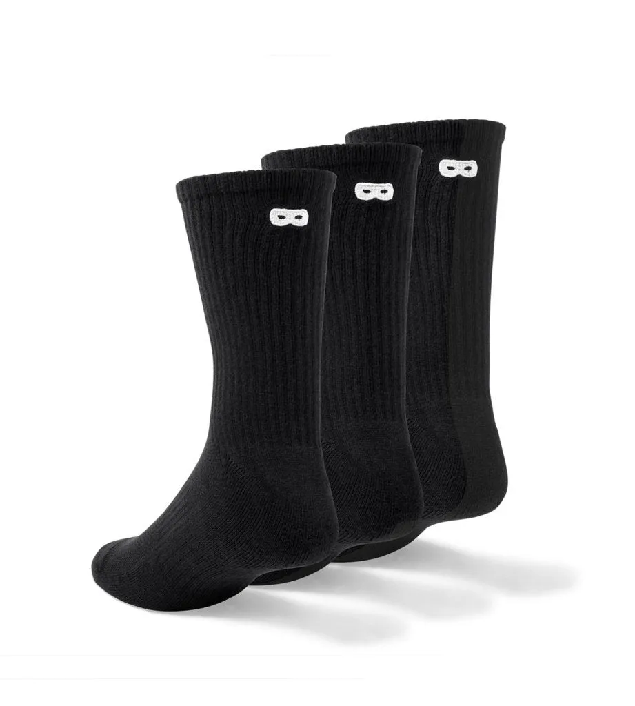 Ribbed Crew Socks 3 Pack