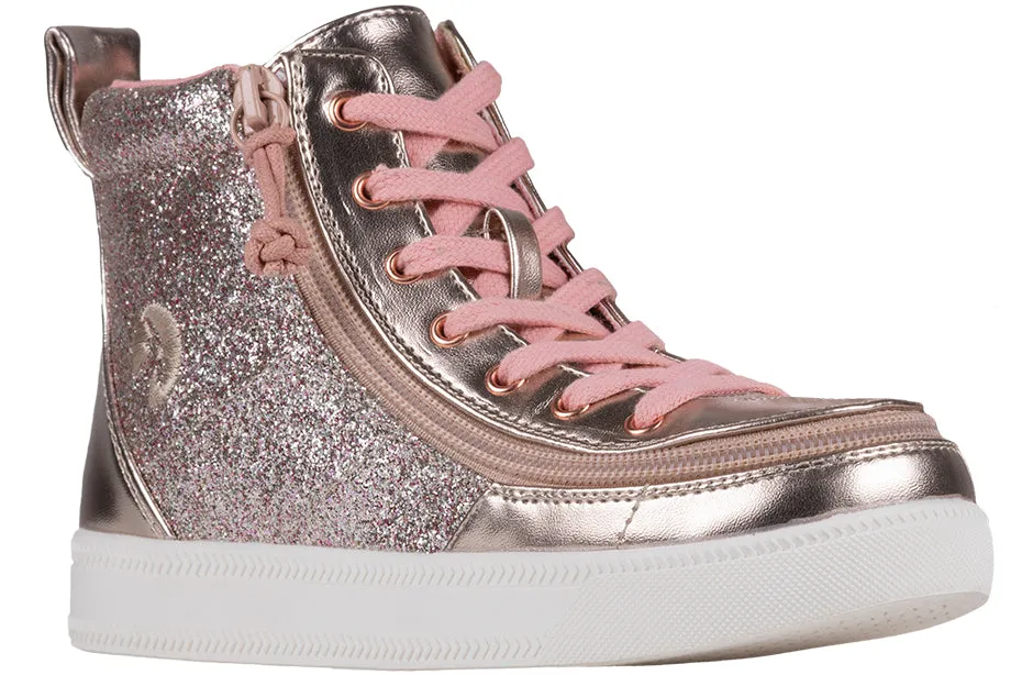 Rose Gold Unicorn BILLY Classic Lace High Tops