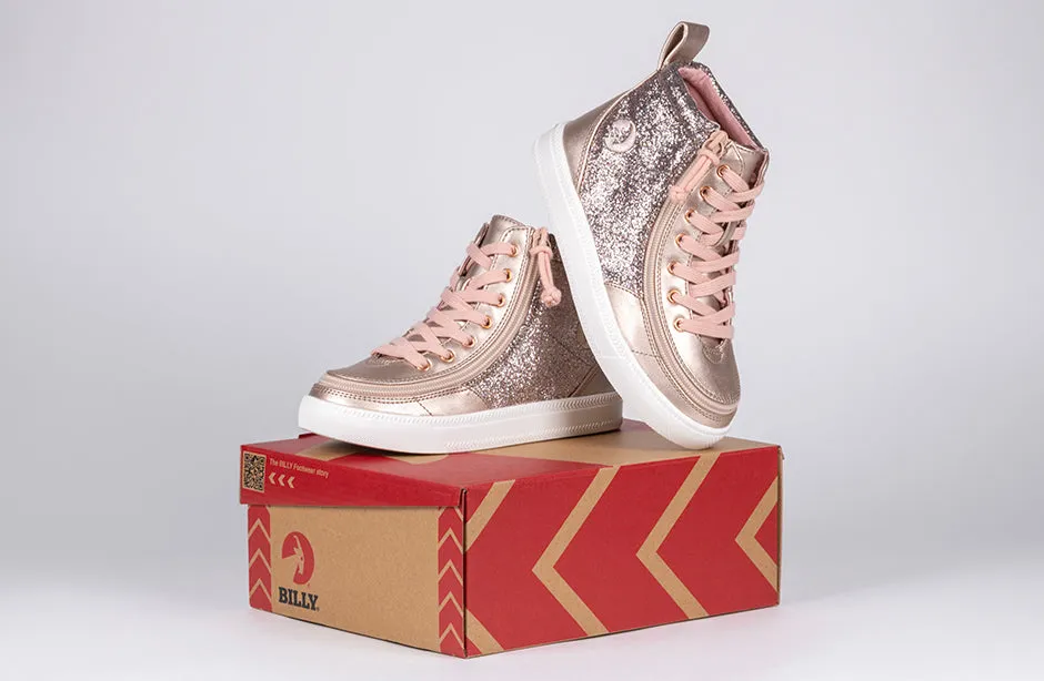 Rose Gold Unicorn BILLY Classic Lace High Tops