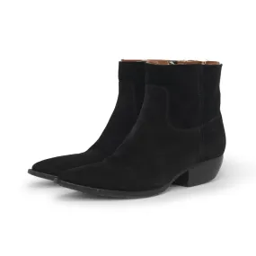 Saint Laurent Black Suede Theo Raw Edge Boots 43