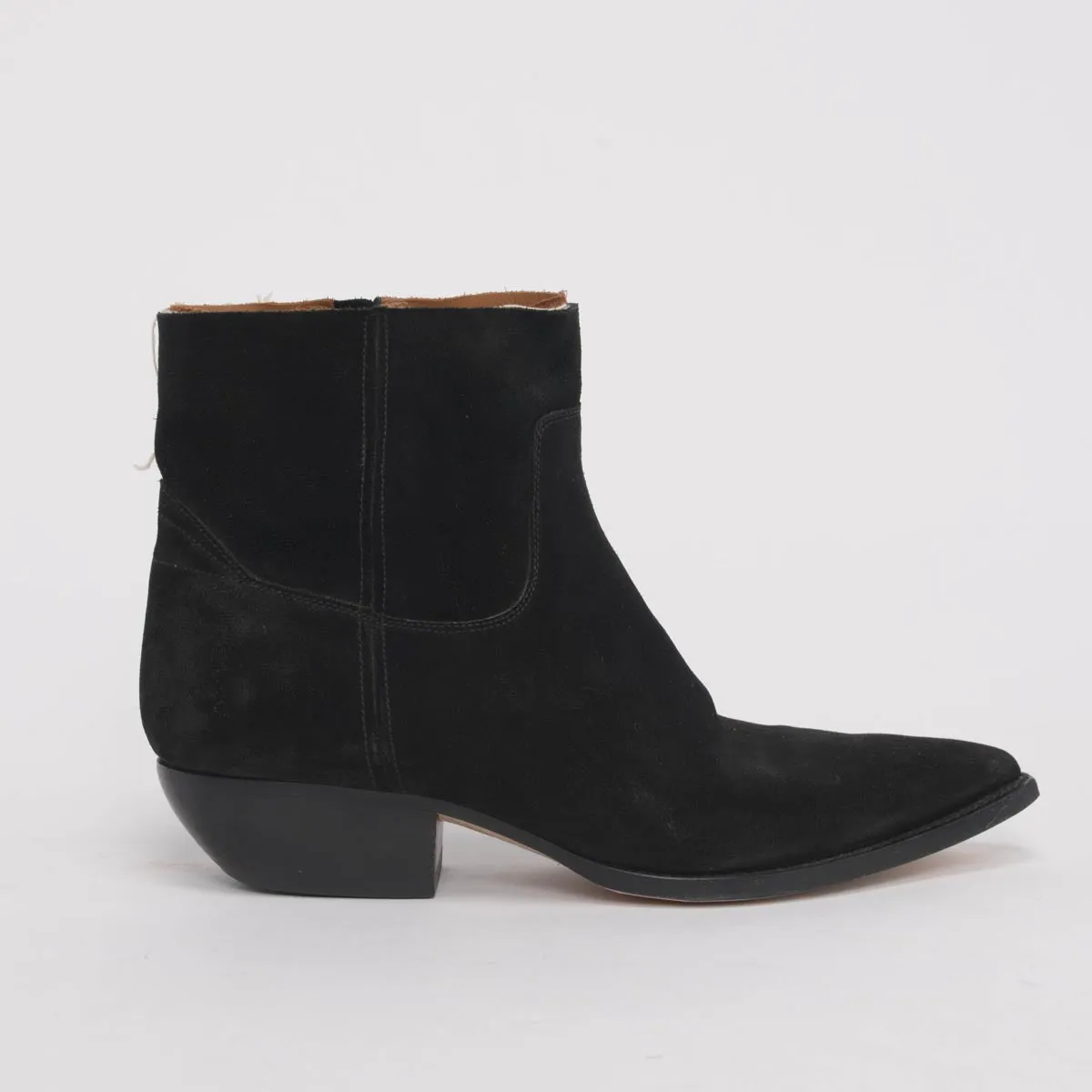 Saint Laurent Black Suede Theo Raw Edge Boots 43