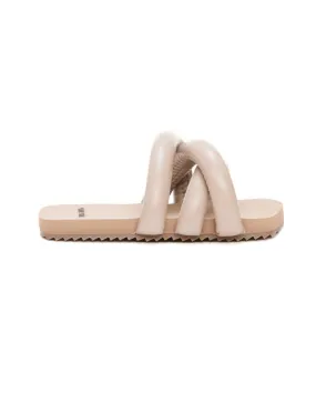 Sandal for woman TS0010 TYRE SLIDE DARK BEIGE YUME YUME