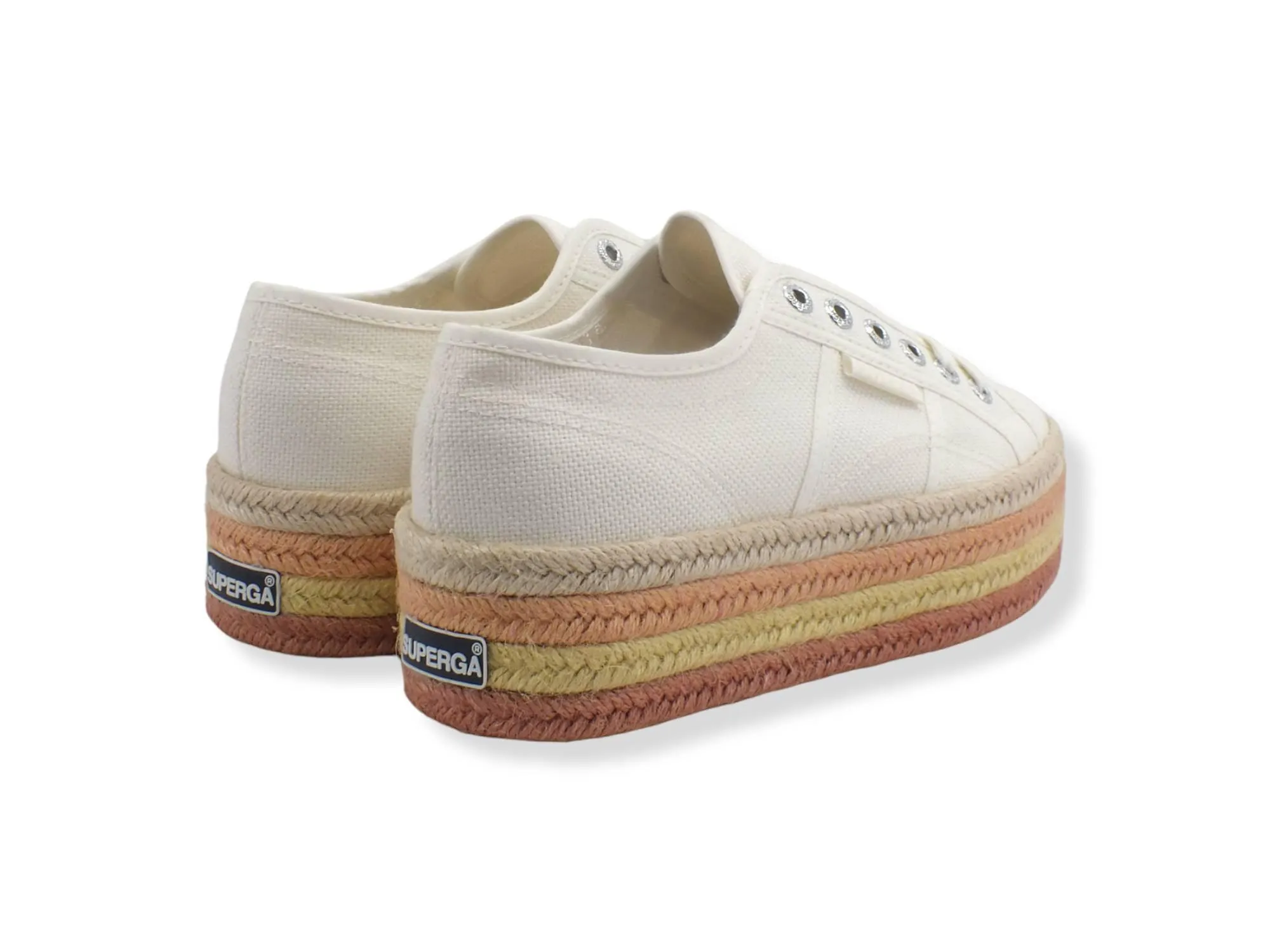 SUPERGA 2790 Multicolor Rope Sneaker White Avorio Apricot Multi S3114CW