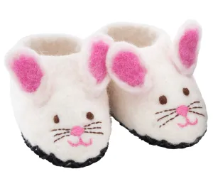 Sweet bunny Slippers Shoes -  white, size 3 & 4