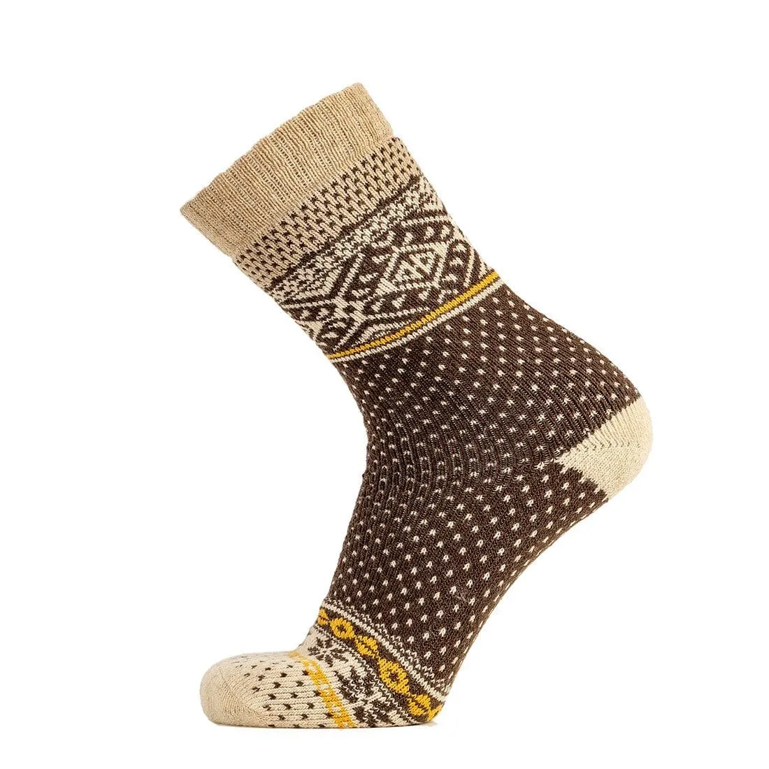 Winter Wool Sock (Dark Brown)