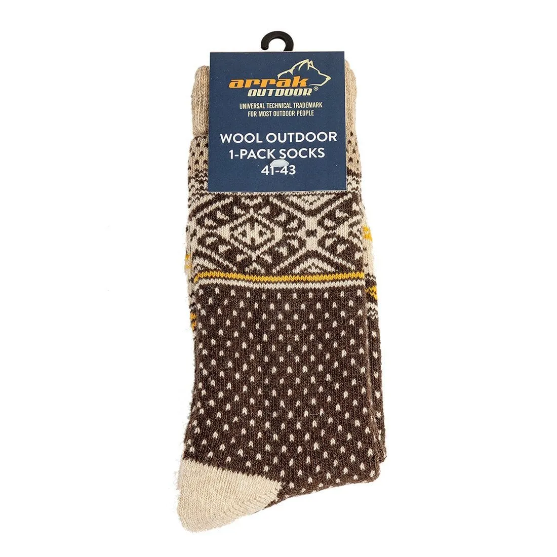 Winter Wool Sock (Dark Brown)